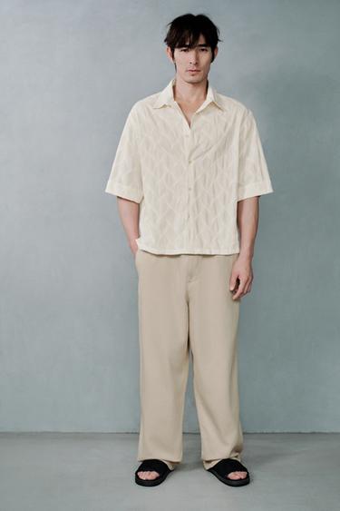 WAVY EMBROIDERED SHIRT - Ecru by Zara