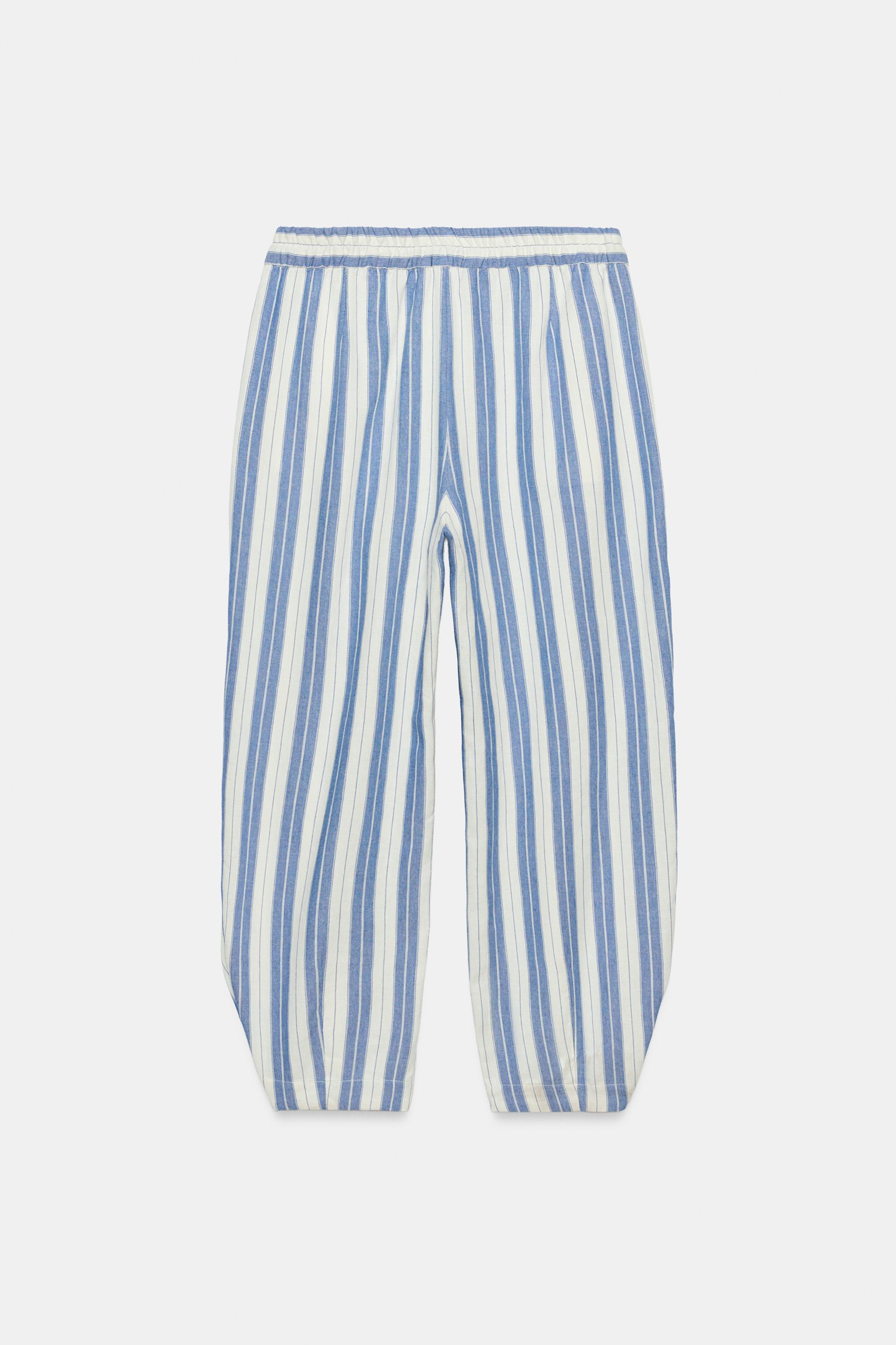 PANTALON STYLE PYJAMA À RAYURES ZW COLLECTION