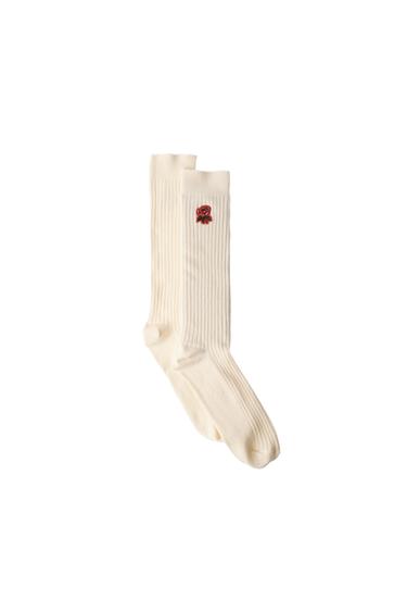 WILLY CHAVARRIA X ZARA RIB SOCKS - Ecru by Zara