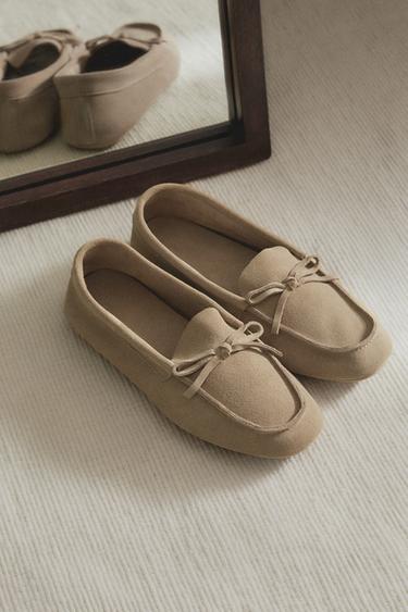 MOCASSIM LAÇO CROUTE - Marrom da Zara