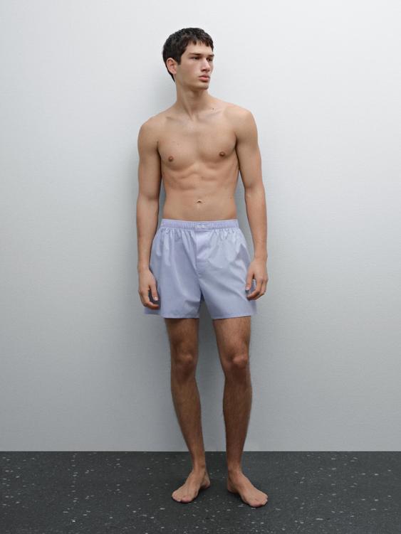 Plain poplin boxers