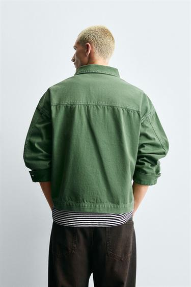 VESTE DÉLAVÉE PIÈCES - Vert de Zara - Image 2