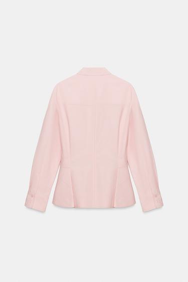 CHEMISE EN POPELINE À PÉPLUM ZW COLLECTION - Rose de Zara - Image 5