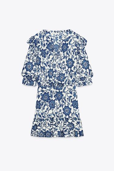 FLORAL PRINT DRESS - Blues by Zara - Image 4
