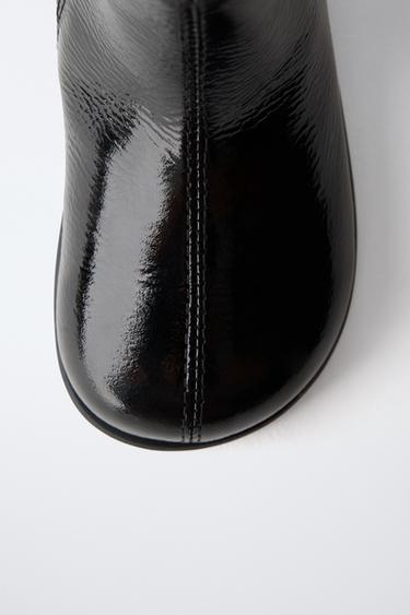 QUILTED LEATHER BOOTS - Black by Zara - Image 5