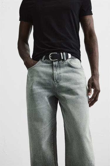 STRAIGHT ANKLE FIT JEANS - Grey by Zara