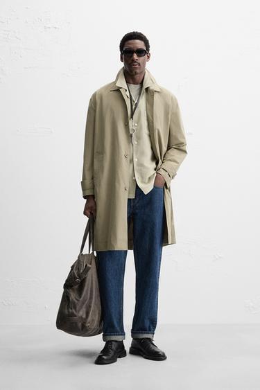 Winter Coat Trench Coat Men Beige Winter Coat Long Coat For Men