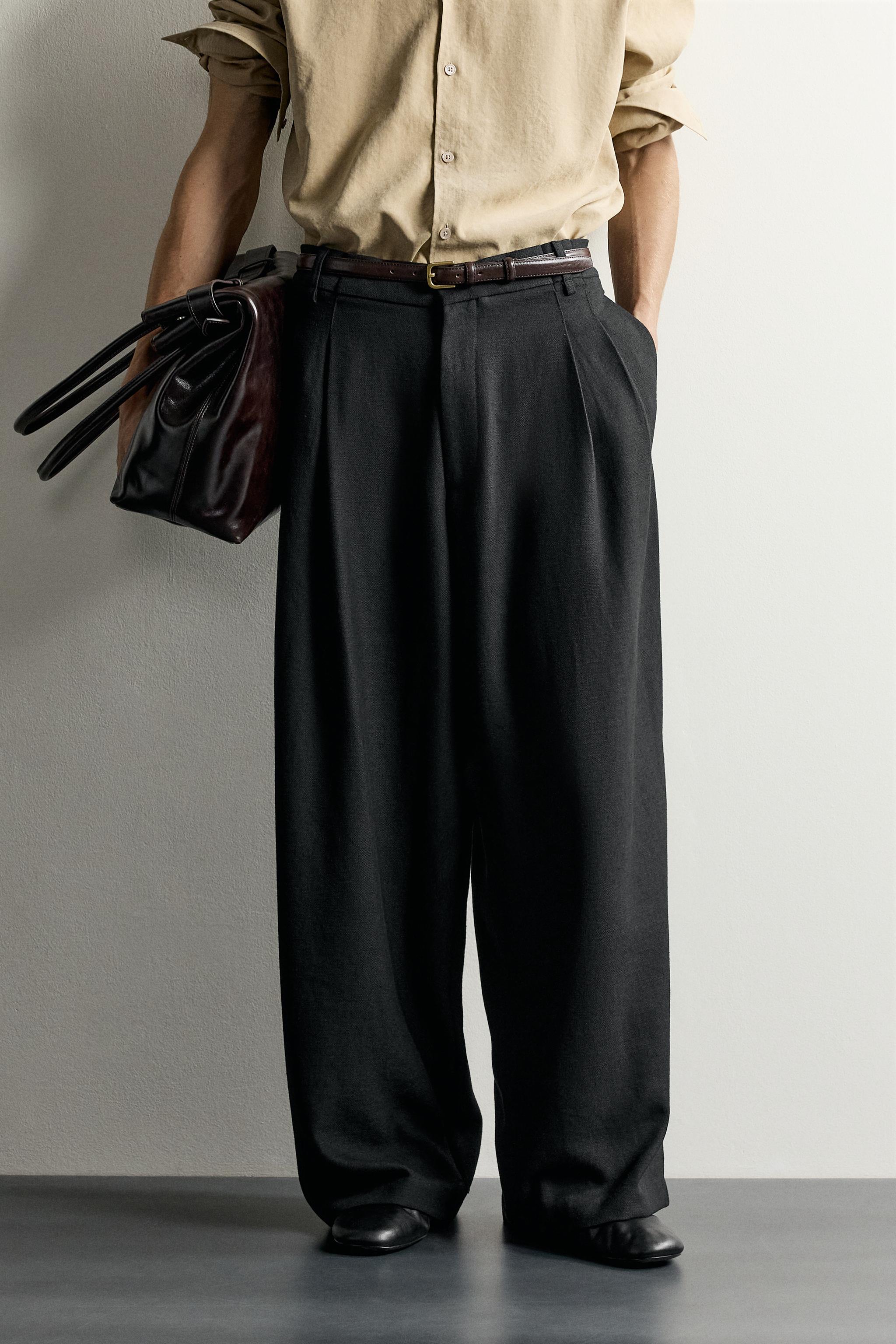 PANTALON RELAXED WIDE FIT À PLIS