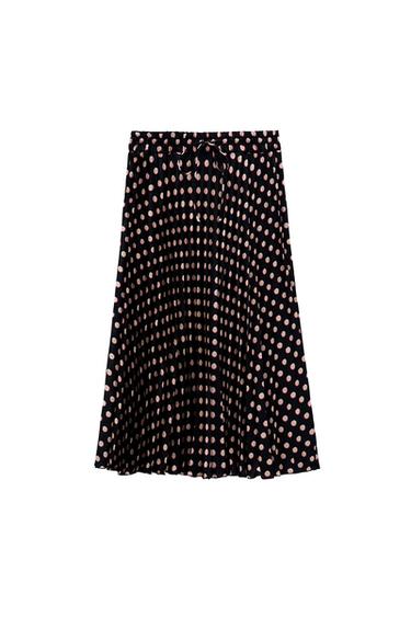 POLKA DOT PLEATED SKIRT