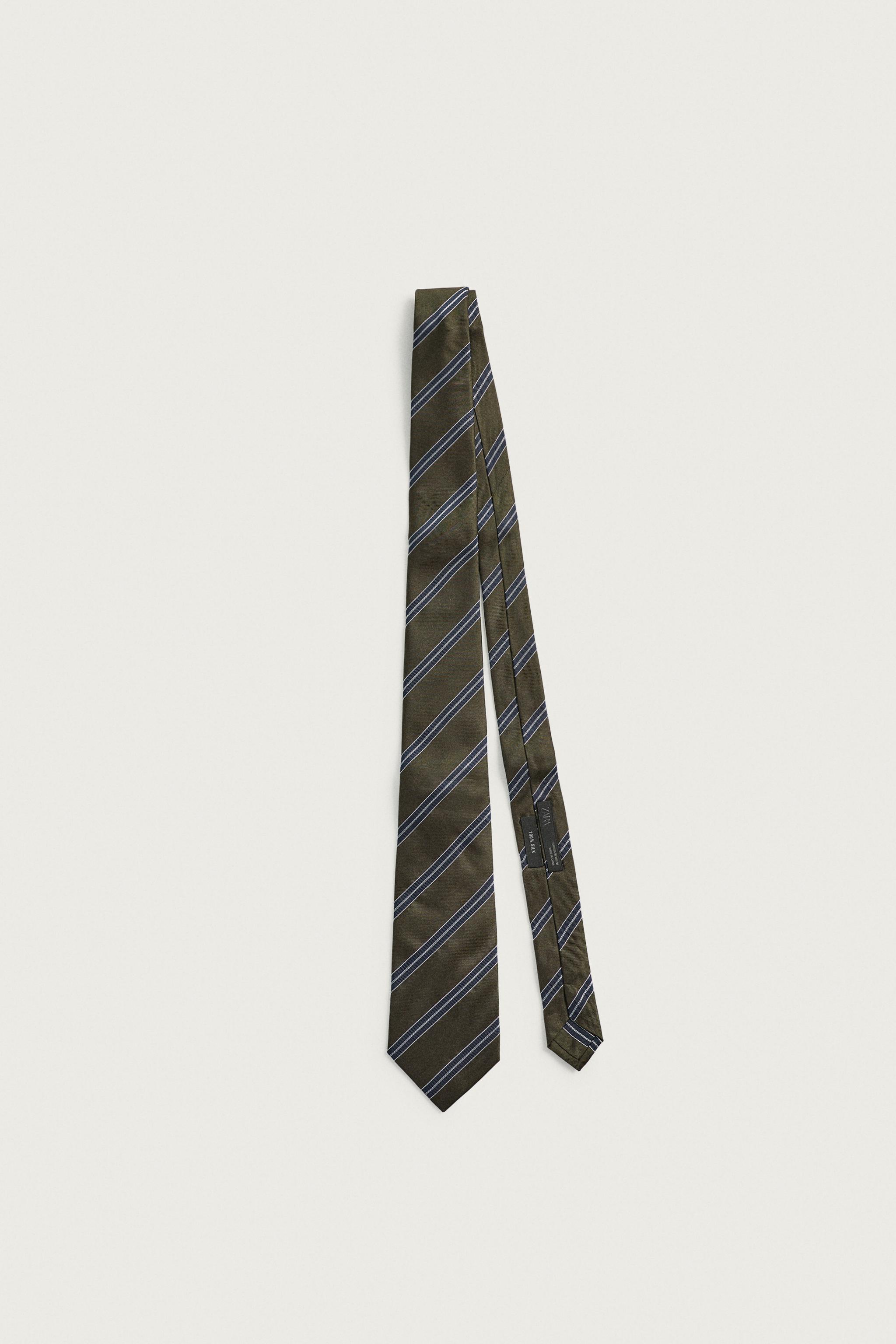 100% SILK STRIPED TIE