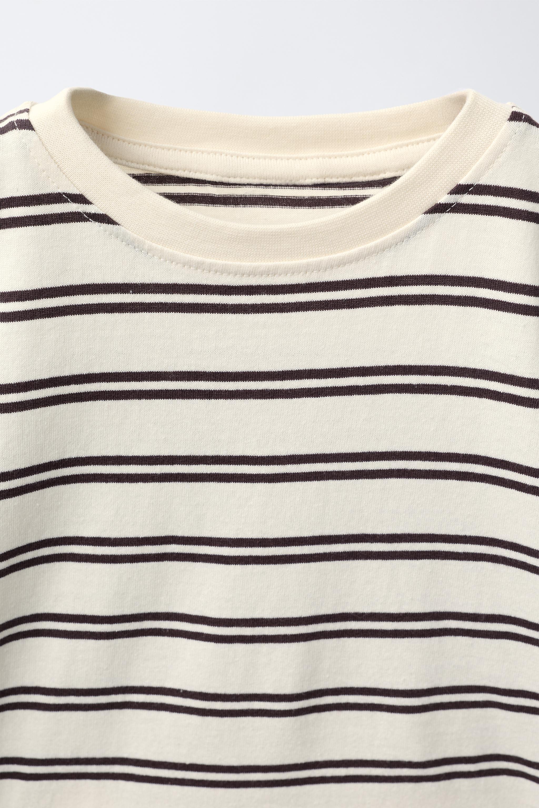 THREE-PACK OF PLAIN AND STRIPED T-SHIRTS