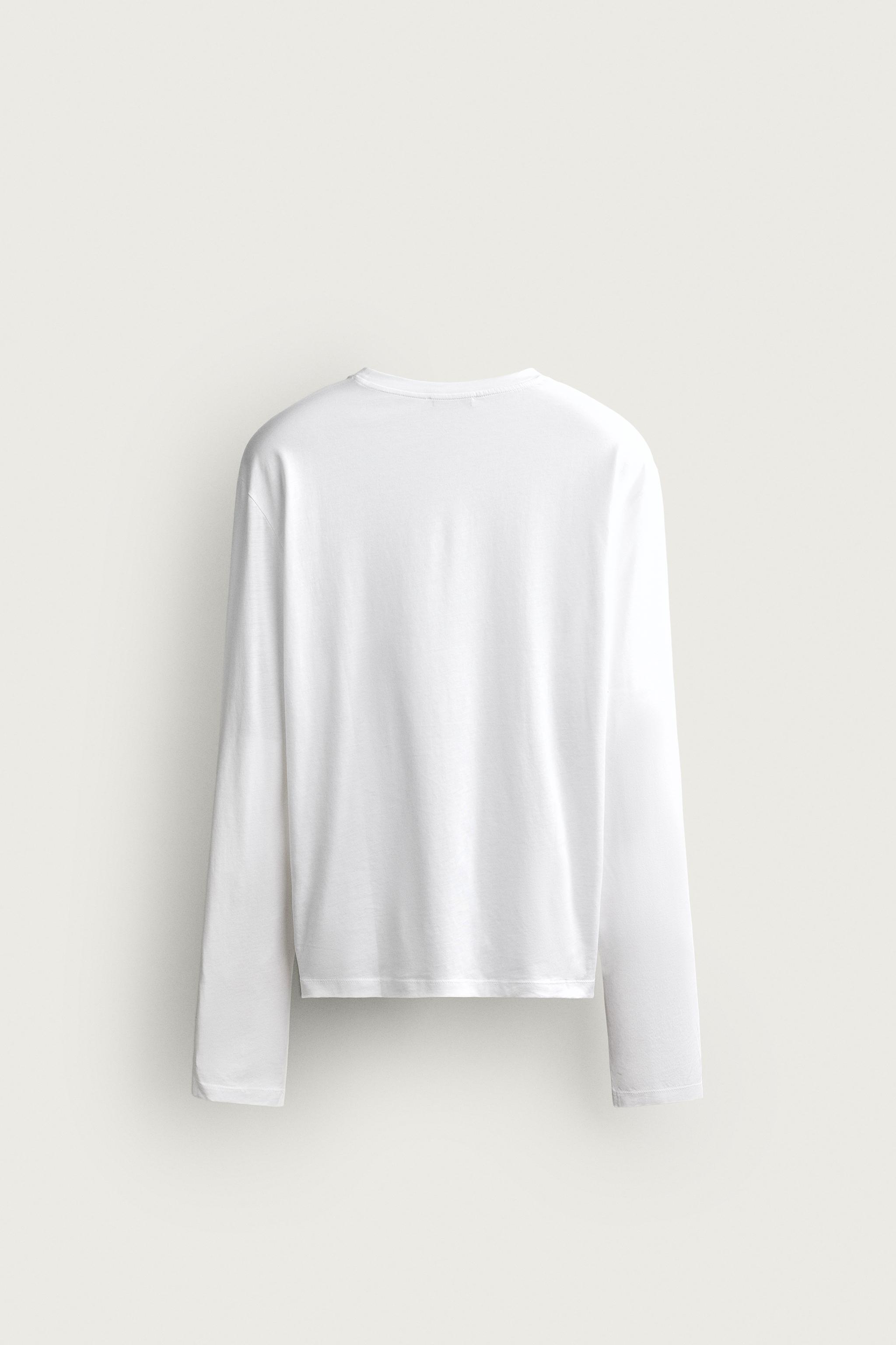 RELAXED FIT LONG SLEEVE T-SHIRT — White