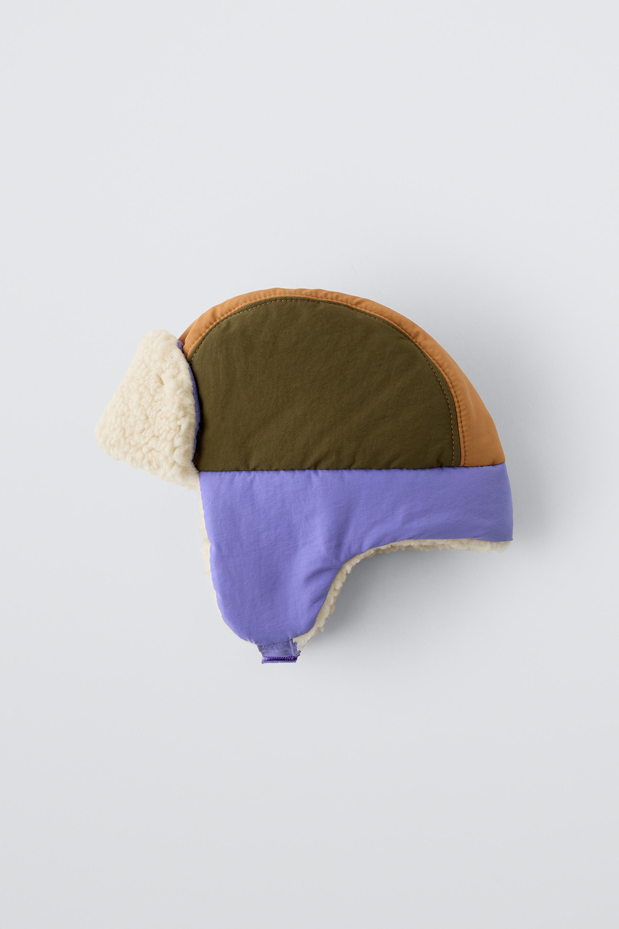 FAUX SHEARLING EAR FLAP HAT SKI COLLECTION - Multicolored