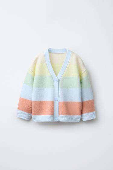 스트라이프 니트 재킷 - Zara 스트라이프