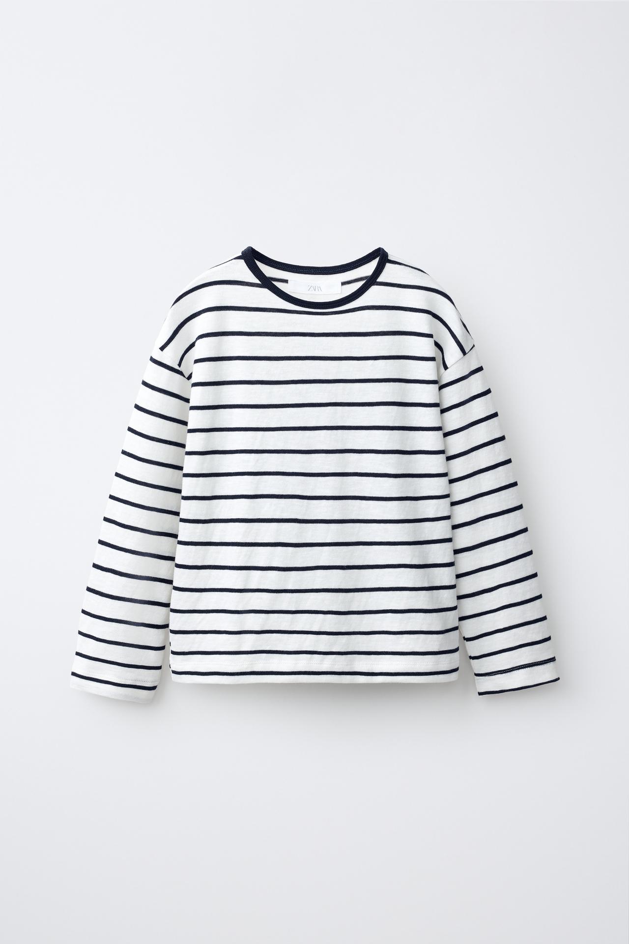 SOFT STRIPED T-SHIRT — White