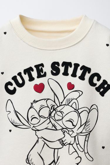 LILO & STITCH © DISNEY RIBBED SWEATSHIRT AND LEGGINGS SET - Ecru by Zara - Image 2