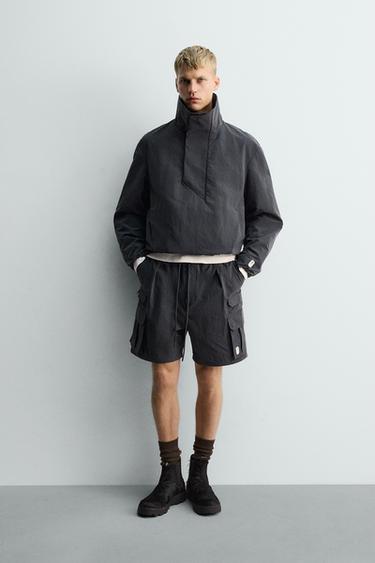 SR_A TECHNICAL POUCH POCKET JACKET - Charcoal grey by Zara