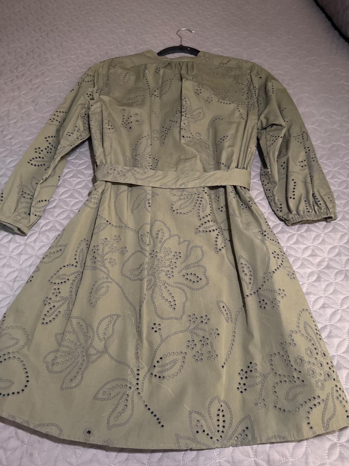 RUBBERIZED OPENWORK EMBROIDERY DRESS - Image 5