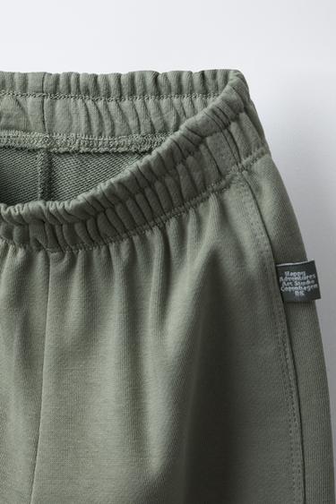 TWO-PACK OF PLUSH JOGGER TROUSERS WITH LABEL - Green-dry by Zara - Image 3