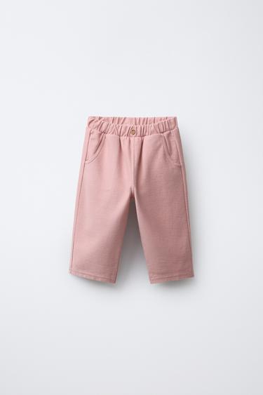 TWILLHOSE MIT KNOPF - Rosa von Zara