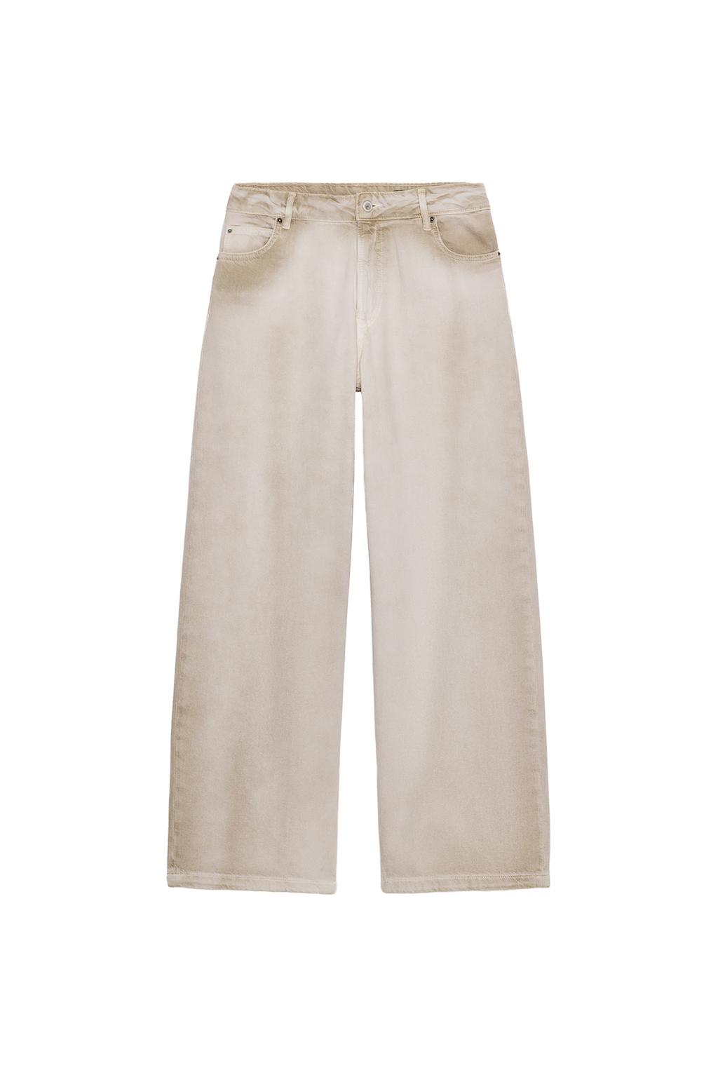 ZW COLLECTION HIGH-WAISTED WASHED EFFECT JEANS - image 4