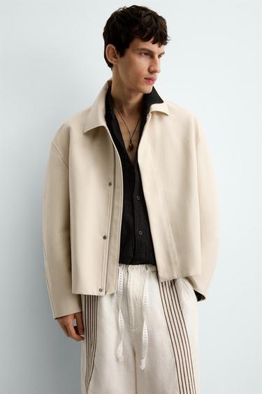 RELAXED FIT BOMBER JACKET - Sand by Zara - Image 4