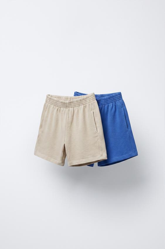 LOT DE DEUX BERMUDAS UNIES - Bleu roi de Zara - Image 0