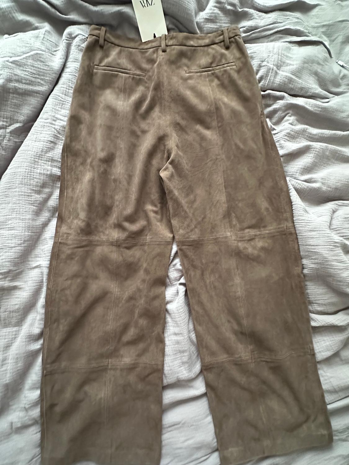 LIMITED EDITION 100% SUEDE LEATHER PLEATED TROUSERS - Image 2