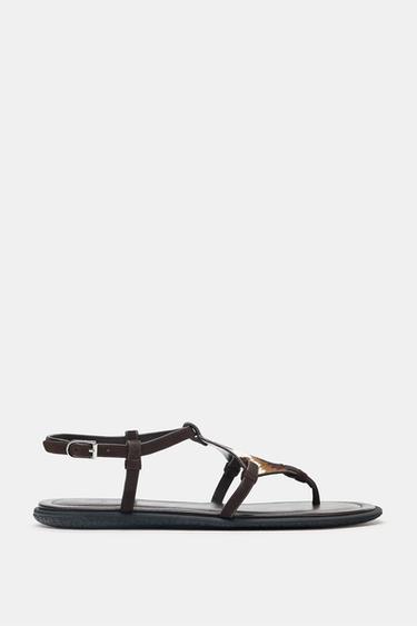 SUNʼIY MOʻYNALI VA HAYVON PRINTLI CHARM SANDAL - Rang-barang tusli Zara tomonidan