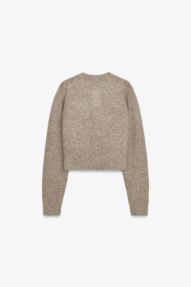 BUTTON CARDIGAN - Metal brown by Zara - Image 5
