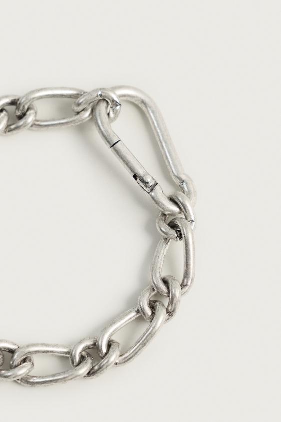 METAL CHAIN LINK BRACELET - Silver by Zara - Image 3