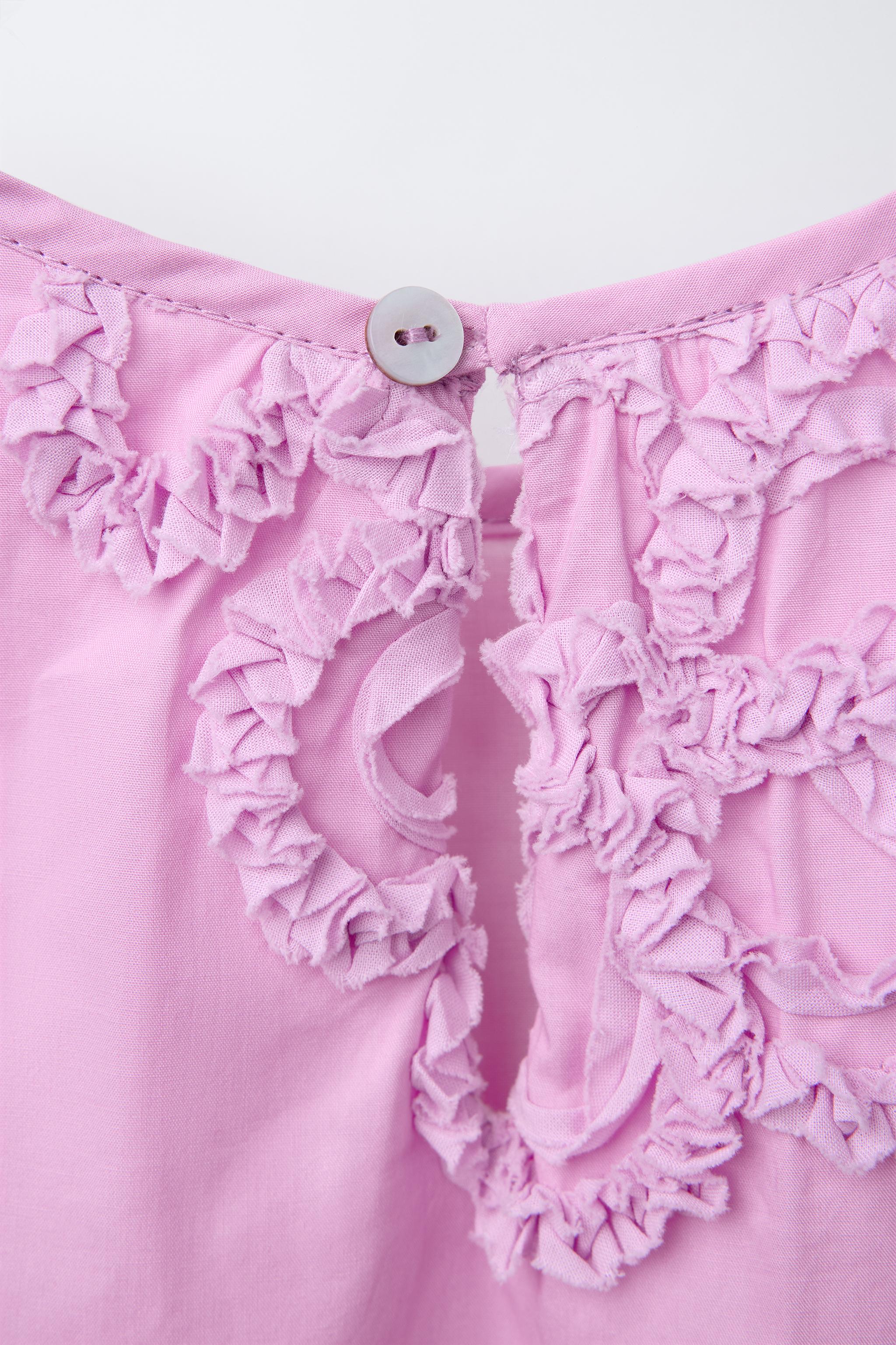 3D FLORAL POPLIN DRESS - Fuchsia | ZARA United States 3D FLORAL POPLIN DRESS - Fuchsia | ZARA United States