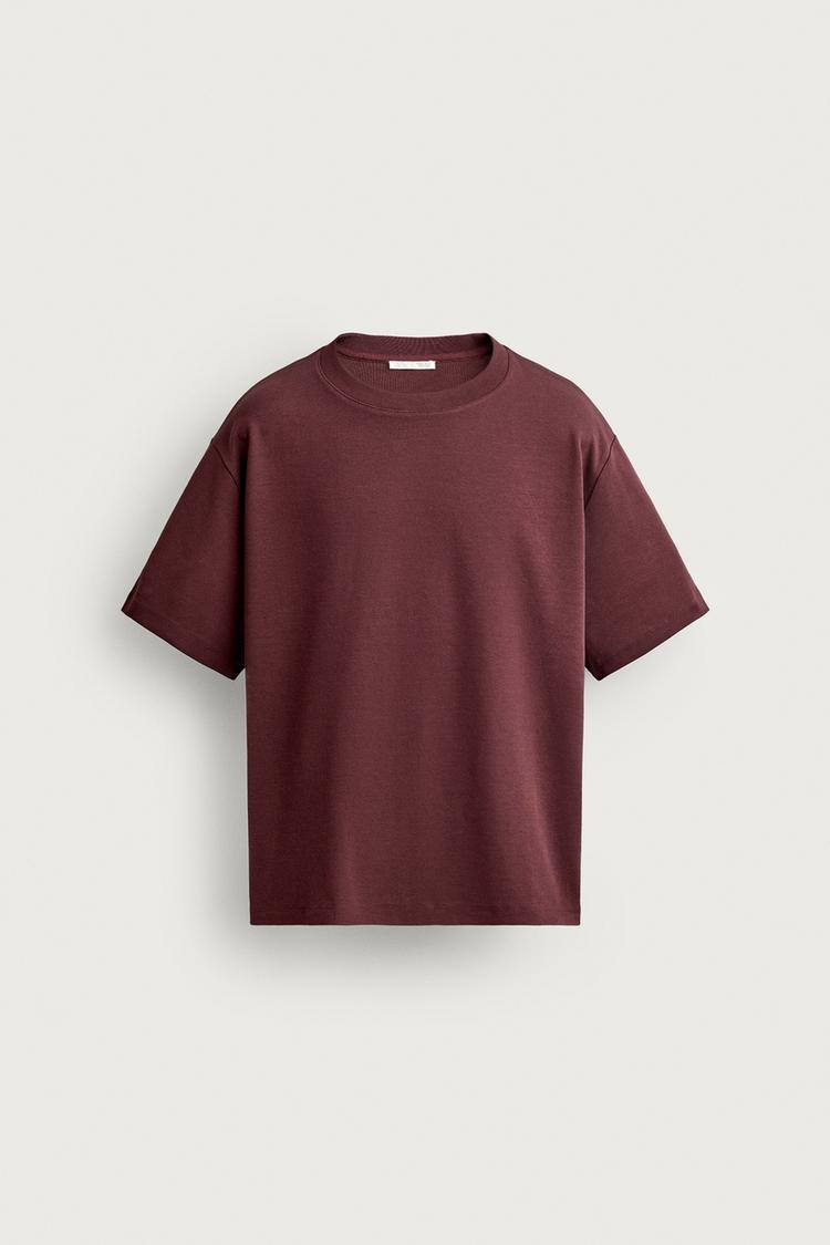 Camiseta relaxed fit rib compacto
