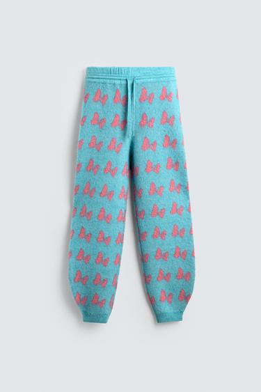 INTARSIA 니트 팬츠 리본 HARRY LAMBERT FOR ZARA X DISNEY - Zara 라이트 블루