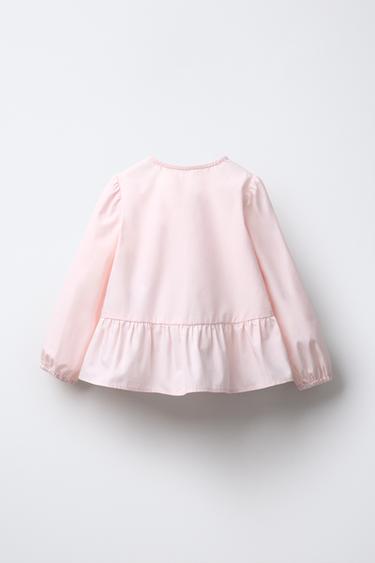 SHIRT WITH BOWS - Light pink by Zara