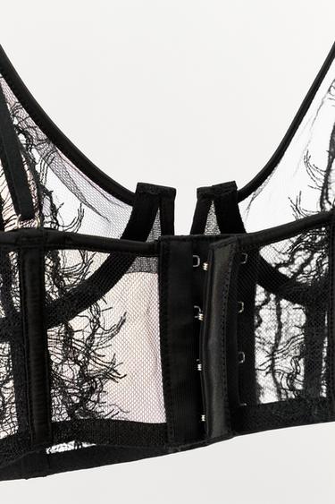 CORSET À ARMARTURES EN DENTELLE ÉDITION LIMITÉE - Noir de Zara - Image 5