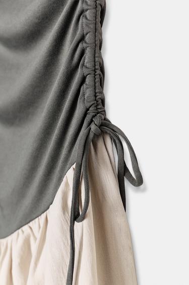 ROBE BIMATIÈRE BALLON - Gris / Beige de Zara - Image 5