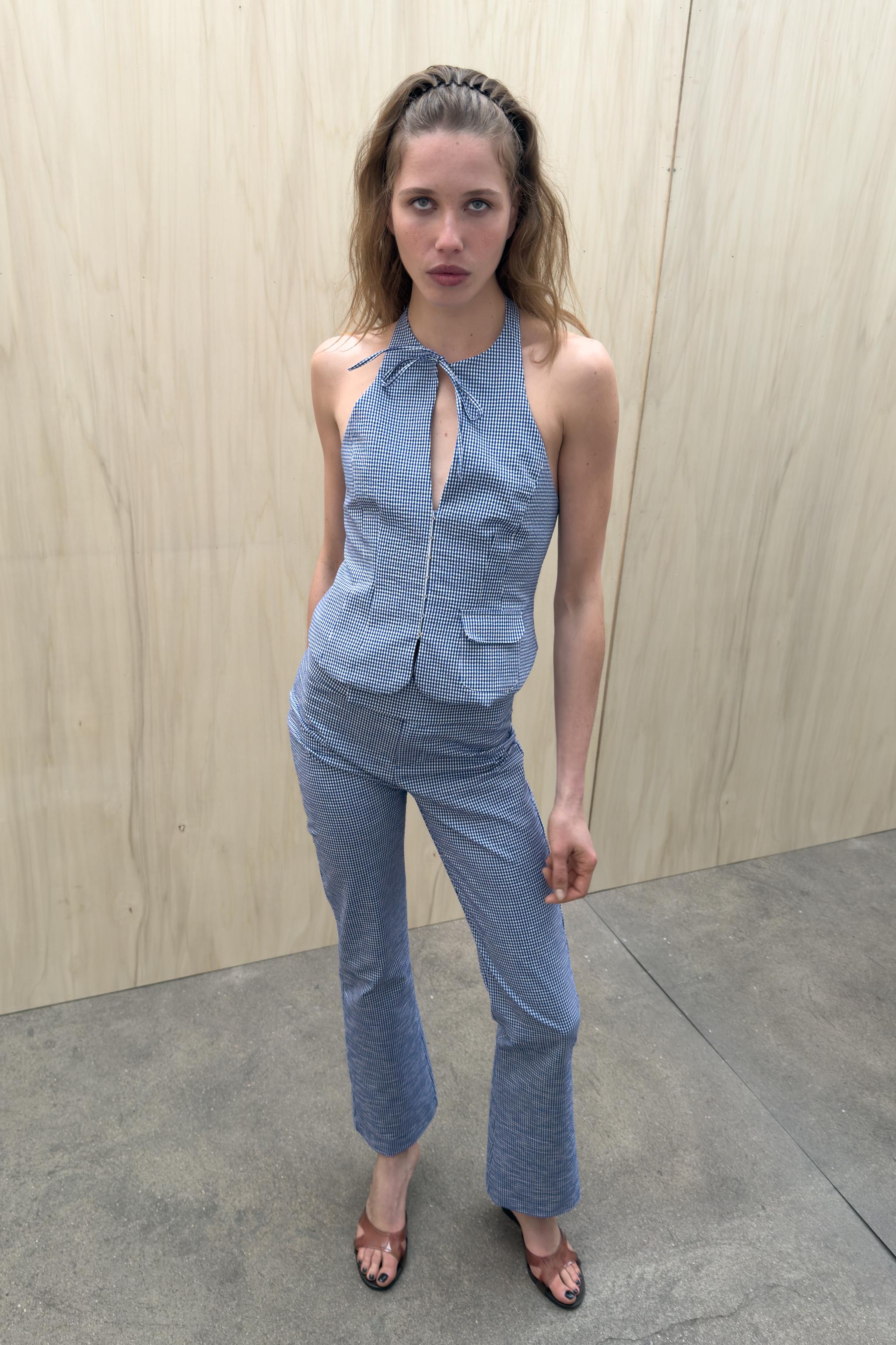 TOP HALTER À CARREAUX VICHY