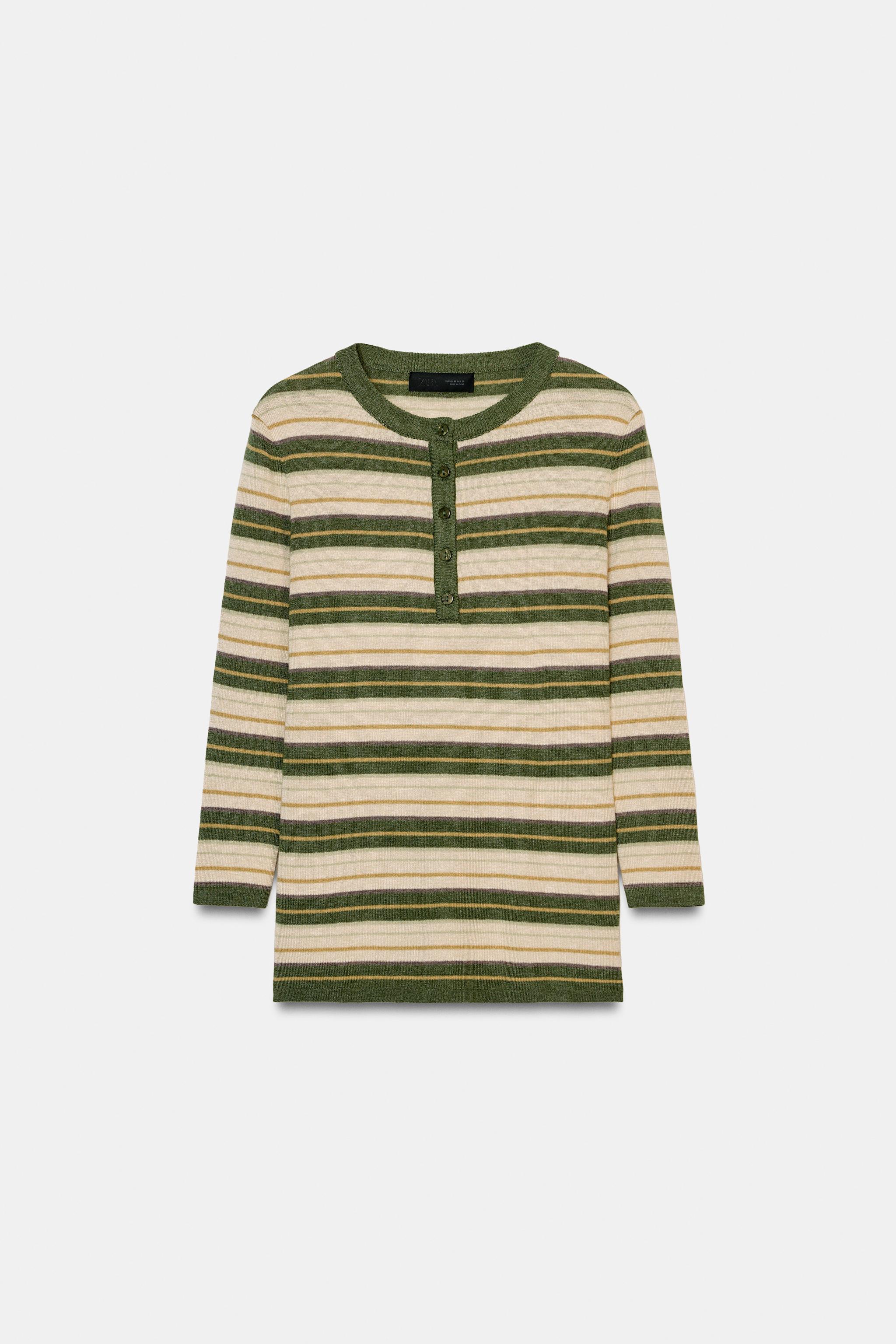 BUTTON KNIT SWEATER
