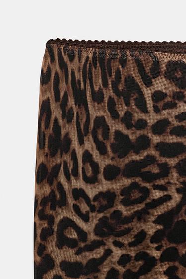 JUPE EN TULLE À IMPRIMÉ ANIMALIER - Léopard / Marron clair de Zara - Image 7