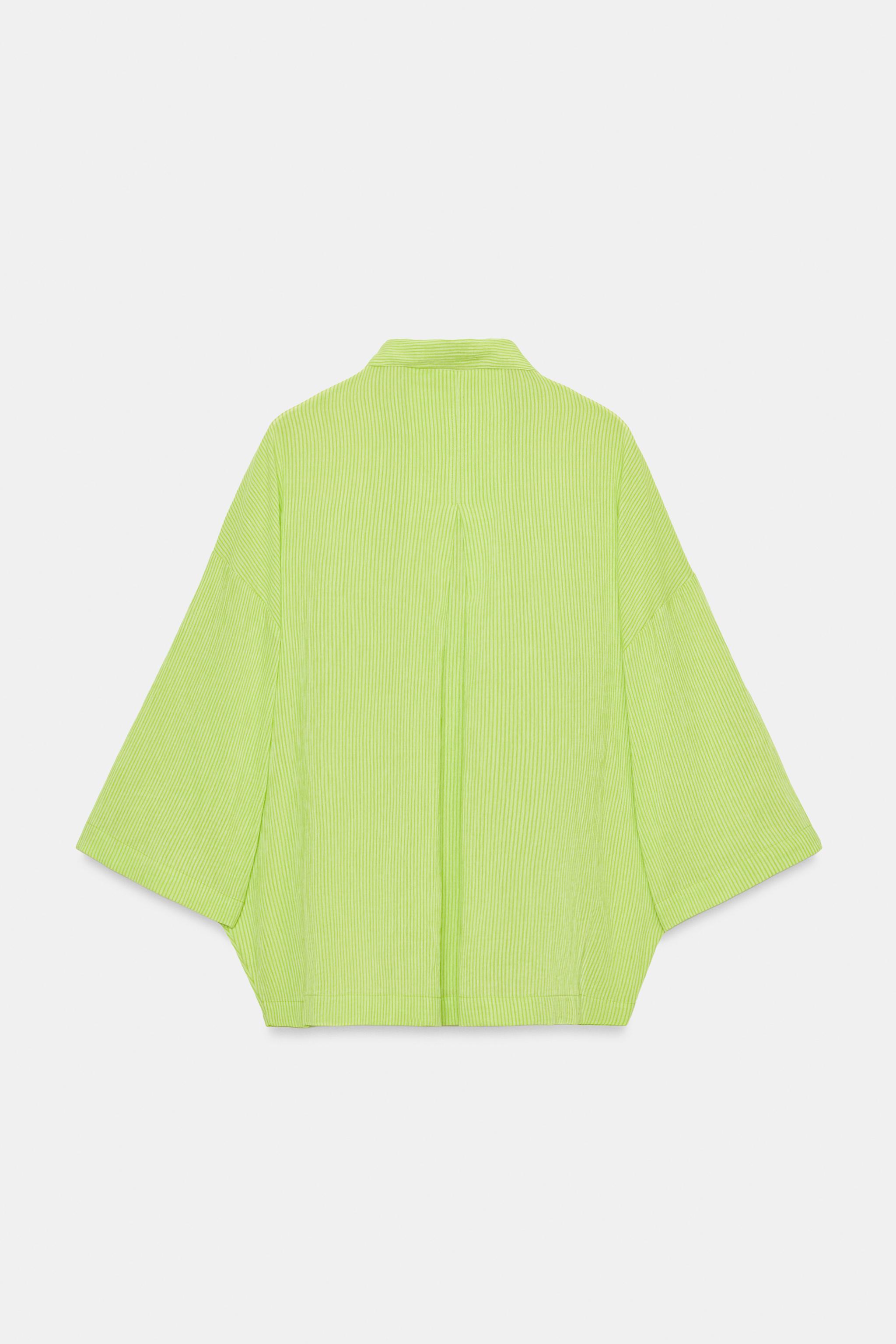 Zara ZW COLLECTION KISA KOLLU GÖMLEK görsel 6