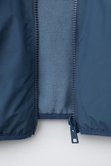 REVERSIBLE NYLON FLEECE JACKET - Navy blue by Zara - Image 8