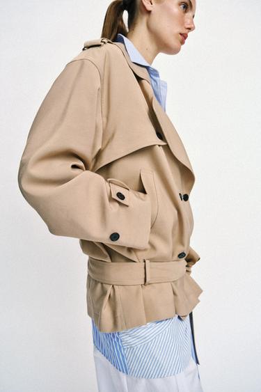 BLOUSON TRENCH AVEC CEINTURE - Camel clair de Zara - Image 3
