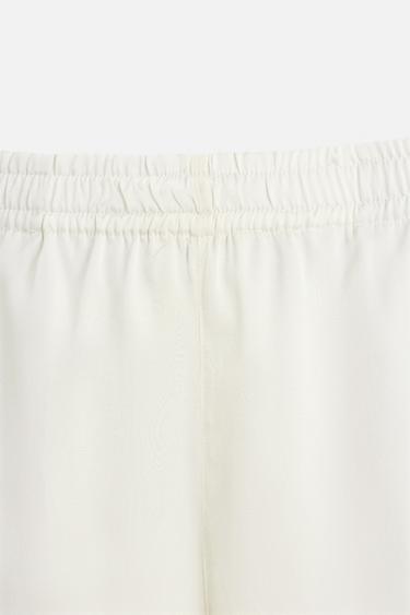 SATIN BERMUDA SHORTS WITH CONTRAST STRIPES - Orange by Zara - Image 7