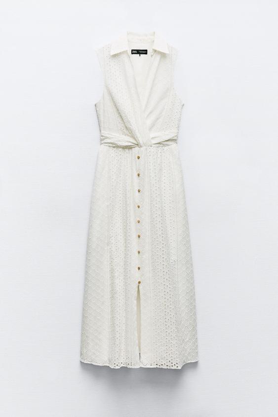 El original traje de chaqueta de Zara perfecto para arrasar: blanco, barato  y con un escote a la espalda muy estiloso