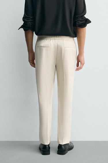 PANTALON TAILLE JOG CONFORT - Écru moyen de Zara - Image 2