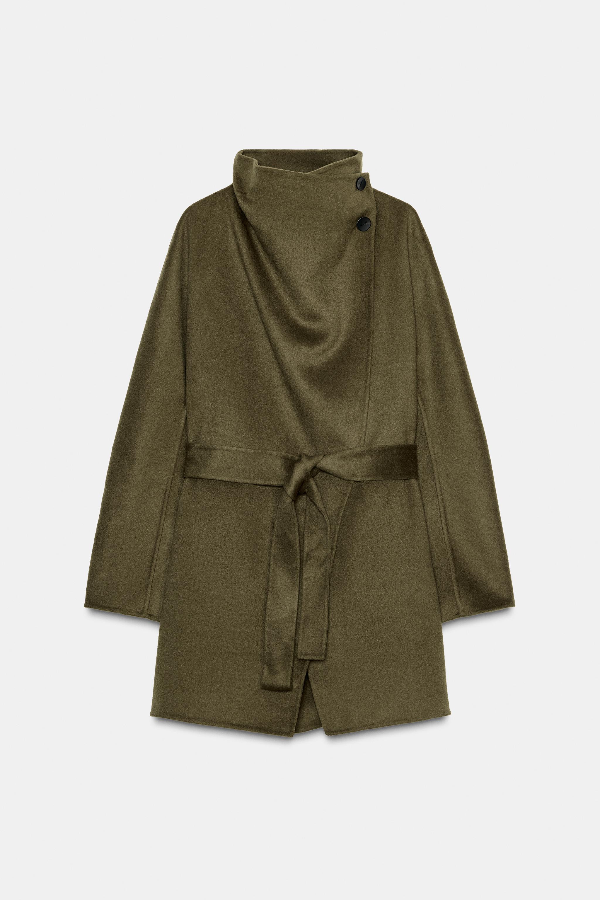 ZARA ロングコート カーキ 匿名配送】ZARA スエード風 カーキ トレンチコート - メルカリ