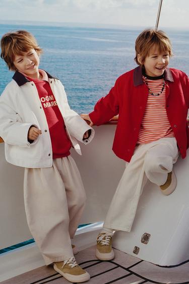 ZARA TIMELESS - CONTRAST COLLAR CANVAS JACKET - White by Zara - Image 4