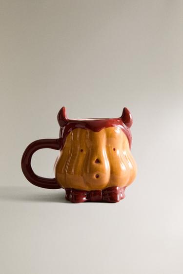 할로윈 호박 키즈 세라믹 컵 - Zara 레드