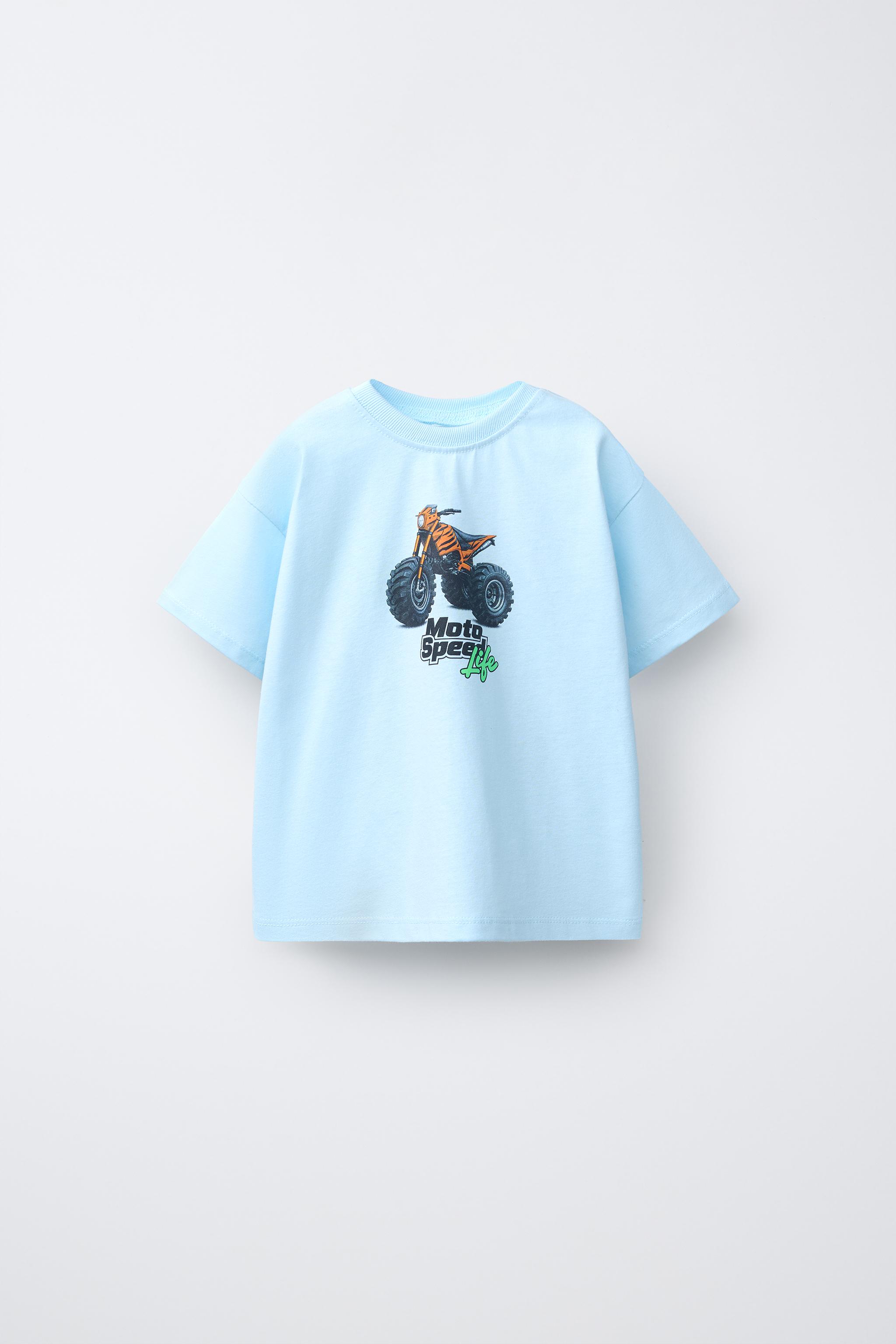VEHICLE PRINT T-SHIRT - Sky blue | ZARA Turkey